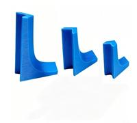3PCS Orificio Guía de perforación Rieles V-Groove Square Posicionamiento Herramienta Plantilla redonda para madera Metal Preciso DIY (azul)
