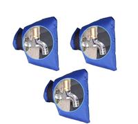 3PCS Outdoor Faucet Cover Winter Freeze Protection Insulated Tap Sleeve Waterproof Anti Crack Spigot Bag for Garden Plumbing(Blue)