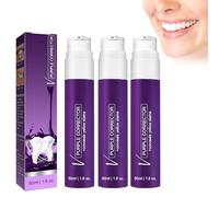 3PCS Pasta de Dientes, v34 Pasta Dentífrica Morada, 3PCS*50ml, toothpastes1 | Eliminar Manchas, Dientes Limpios y Brillantes, Aliento Fresco,