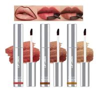 3PCS Peel Off Lip Liner, Light Brown/Dark Brown/Burgundy Long Lasting Lip Liner Stain,Matte Tattoo Lip Liner Stain Peel Off,Infused with Hyaluronic Acid & Vitamin E