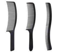 3pcs peine curvo 3 estilos de estilos profesionales antistáticos, peinado liviano y práctico de corte para el cabello para salón estilista de peluquería peluquería