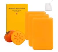 3PCS Persimmon Soap Bar for Old People Smell - Natural Deodorant Body BarSoap for Body Odor Control, forAll Skin Types (3Pcs)