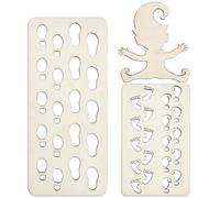 3pcs Plantilla Huellas,Huellas de Elfo,Plantillas Navideñas,Plantilla Huella Papá Noel,Decoracion Navidad para Ventanas,Adecuado para Decoración Navideña en Suelos, Ventanas, Paredes