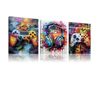 3Pcs Poster Gamer Cuadros Decoración de Pared Videojuegos Póster de Gaming Decoracion para Juegos,Póster de videojuegos, decoración de habitación infantil, lienzo de juegos (12x16 inch,Style A)