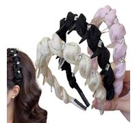 3pcs Probabledy/Probabilityretro High Skull Pearl Headband, Vintage High Cranium Artificial Pearl Hairband, Cranium Artificial Pearl Hairband, 2025 New Hairbands for Girls (COLOUR:C)