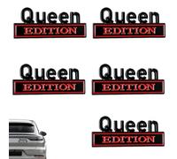 3pcs Queen Edition 3D Emblem Sticker, Queen Edition Metal Car Emblem, 3D Metal Badge Cars Stickers Bumper Decals, Funny Waterproof Nameplate Decal for Auto Truck Suv Hood Motorcycle Accessories