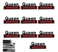 3pcs Queen Edition 3D Emblem Sticker, Queen Edition Metal Car Emblem, 3D Metal Badge Cars Stickers Bumper Decals, Funny Waterproof Nameplate Decal for Auto Truck Suv Hood Motorcycle Accessories