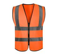 3PCS Reflective Vest, Construction Site, Environmental Sanitation, Traffic, Yellow, Multiple Pocket Para Correr(Orange)