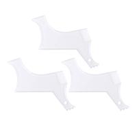 3Pcs Regla de Barba Plantilla de Afeitado para Hombre Herramientas de Peinado de Barba Guía de Talladora de Bigotes Plantilla de Recortadora de Cabello Transparente