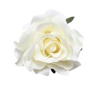3pcs Rose Flower Hairpin Summer Beach Headdress Flowers Hair Clips Bridal Barrette For Wedding(Beige)