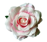 3pcs Rose Flower Hairpin Summer Beach Headdress Flowers Hair Clips Bridal Barrette For Wedding(White pink)