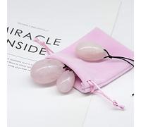 3PCS Rose Quartz Natural Jade Yoni Egg Wand Kegel Training Pelvic Floor Yoga Massage
