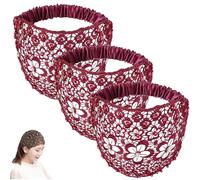 3PCS Set Boho-Chic Crystal & Pearl Embellished Wide Headbands, Elegant Floral Beaded Wide Headbands for Women, for Women Fashion Vacations & Daily Styling (3Pcs-E)