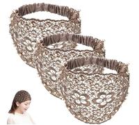 3PCS Set Boho-Chic Crystal & Pearl Embellished Wide Headbands, Elegant Floral Beaded Wide Headbands for Women, for Women Fashion Vacations & Daily Styling (3Pcs-A)