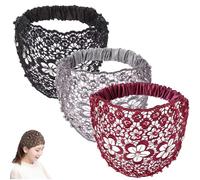 3PCS Set Boho-Chic Crystal & Pearl Embellished Wide Headbands, Elegant Floral Beaded Wide Headbands for Women, for Women Fashion Vacations & Daily Styling (3Pcs-K)