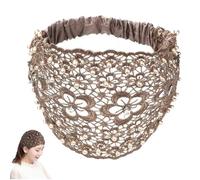 3PCS Set Boho-Chic Crystal & Pearl Embellished Wide Headbands, Elegant Floral Beaded Wide Headbands for Women, for Women Fashion Vacations & Daily Styling (Yellow)