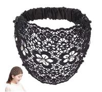 3PCS Set Boho-Chic Crystal & Pearl Embellished Wide Headbands, Elegant Floral Beaded Wide Headbands for Women, for Women Fashion Vacations & Daily Styling (Black)