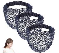 3PCS Set Boho-Chic Crystal & Pearl Embellished Wide Headbands, Elegant Floral Beaded Wide Headbands for Women, for Women Fashion Vacations & Daily Styling (3Pcs-B)