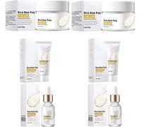 3pcs/set Crema De Arroz Para Blanquear La Piel, Crema De Arroz Para La Piel De Cara Y Cerrar Los Poros Quitar Manchas, White Rice Serum for Face, Deep Moisturizing Nourish Facial Serum (2set)