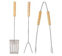 3pcs/set Kit de pala de clip de tenedor de carne para parrilla de hierro para el hogar Herramientas de barbacoa para fiestas de barbacoa
