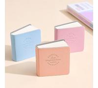 3Pcs/set Mini Bean Notebook PU Leather Cover Pocket Blank Drawing Notebook Student Gift (Cream color)