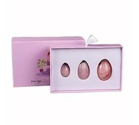 3Pcs / Set natural rosa cuarzo Yoni huevo mujeres Kegel ejercicio huevo de jade, con caja