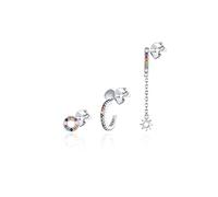 3pcs/set Pendientes reales de sementales para mujeres Pendientes de joyas de pendientes de perforación mixta colorida