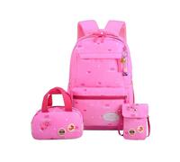 3pcs/set Printing School Bags Backpacks Schoolbag Fashion Kids Lovely Backpack for Children Girls School bag Student Mochila sac 3 pink
