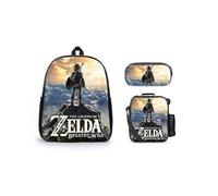 3pcs/set The Legend Of Zelda School Bag Satchel Anime Backpack with Lunch Bag And Pencil Bag