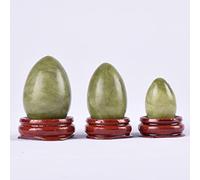 3pcs / set Yoni Egg Natural Helu Jade Kegel Exercise, 3 PC y Base