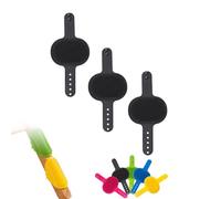 3Pcs Silicone Grooming Strap Pad for Cats, Adjustable Silicone Grooming Strap Pad - 2-in-1 Self-Groomer, for Cats & Dogs (Black)