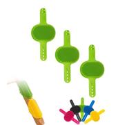 3Pcs Silicone Grooming Strap Pad for Cats, Adjustable Silicone Grooming Strap Pad - 2-in-1 Self-Groomer, for Cats & Dogs (Green)