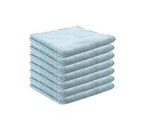 (3PCS,sky blue)12 Pack Cleaning Rag Microfiber Cleaning Cloth 9 Color Assorted Cleaning Towels for House Kitchen