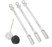 3pcs Snuff Spoon Powder Scoop Mini Medicine Spoon Pendants Pendants Collar Para Sniffe Bottle Smoking Kitchen Accessors