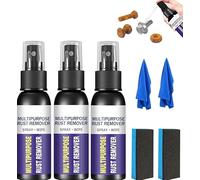 3Pcs Sofenthiss Multipurpose Rust Remover Spray,Instant Remover Spray,Car Rust Removal Spray Metal Paint Cleaner Spray Remover Cleaning,30ml