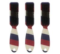 3pcs Soft Beard Fade Brush Ergonomic Handle Beard Styling Cleaning Brush for Beauty Salon Home Barber Styling Tools Nylon ABS Material