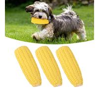 3PCS Squeak Latex Dog Toys Corn Shape Dog Chew Toy Training Toy Puppy Molar Toy Pet Interactive Play Juguetes para Perros pequeños y medianos