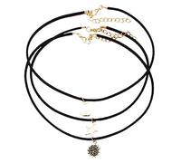 3pcs Star Choker Women String Necklace with Moon Dainty Necklaces Present for Birthdays Special Occasions