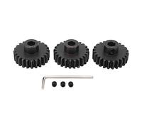 3pcs Steel M1.5 Pinion Gear Set for 1/5 1/8 1/10 RC Car | 8mm Motor Pinion Gear with M5 Set Screw & Hex Key | Sturdy Replacement Gear for RC Cars/Trucks/Buggies (24T)
