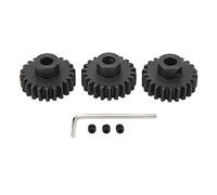3pcs Steel M1.5 Pinion Gear Set for 1/5 1/8 1/10 RC Car | 8mm Motor Pinion Gear with M5 Set Screw & Hex Key | Sturdy Replacement Gear for RC Cars/Trucks/Buggies (22T)
