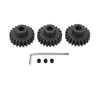 3pcs Steel M1.5 Pinion Gear Set for 1/5 1/8 1/10 RC Car | 8mm Motor Pinion Gear with M5 Set Screw & Hex Key | Sturdy Replacement Gear for RC Cars/Trucks/Buggies (21T)