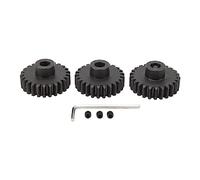 3pcs Steel M1.5 Pinion Gear Set for 1/5 1/8 1/10 RC Car | 8mm Motor Pinion Gear with M5 Set Screw & Hex Key | Sturdy Replacement Gear for RC Cars/Trucks/Buggies (25T)