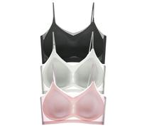 3PCS Sujetadores Deportivo antiflacidez sin Costuras con Espalda Sujetadores Suave Transpirable Seda Ultrafina Sexy y cómoda para Mujer
