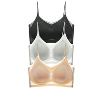 3PCS Sujetadores Deportivo antiflacidez sin Costuras con Espalda Sujetadores Suave Transpirable Seda Ultrafina Sexy y cómoda para Mujer