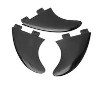 3PCS Surfboard Fin Replacement PVC Paddle Board Fin Surfboard Accessory for Outdoor (Black)