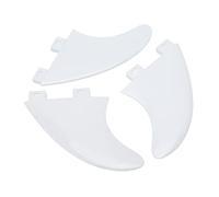 3PCS Surfboard Fin Replacement PVC Paddle Board Fin Surfboard Accessory for Outdoor (White)