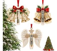 3PCS Surprise Red Envelope Christmas Tree Ornament,Money Holder (#1) | Christmas Cash Gift Butterfly Ornamen, Christmas Money Ornament Collection,Turn Cash Gifts Into Magical Memories