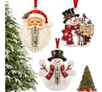 3PCS Surprise Red Envelope Christmas Tree Ornament,Money Holder (#3) | Christmas Cash Gift Butterfly Ornamen, Christmas Money Ornament Collection,Turn Cash Gifts Into Magical Memories