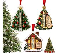 3PCS Surprise Red Envelope Christmas Tree Ornament,Money Holder (#6) | Christmas Cash Gift Butterfly Ornamen, Christmas Money Ornament Collection,Turn Cash Gifts Into Magical Memories
