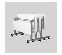 3PCS Table de conferencia de seminario de seminarios de rodaje plegable para la sala de entrenamiento de la oficina Tabla de entrenamiento con ruedas con ruedas (140 * 60 * 75cm/55 * 23.6) Beauty